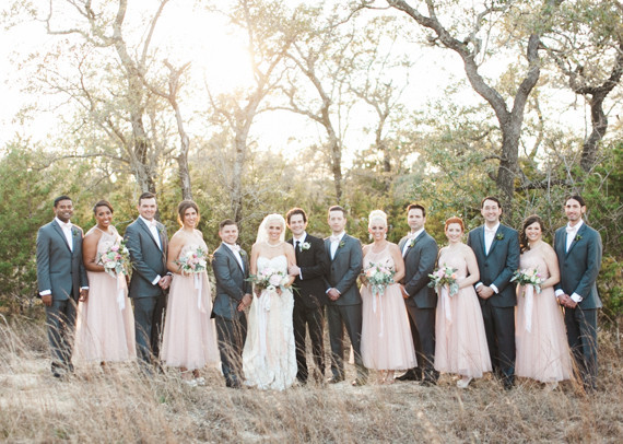 Outdoor bridal party