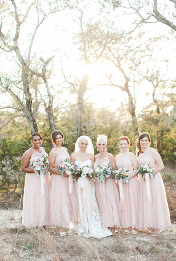 Blush bridesmaids dresses