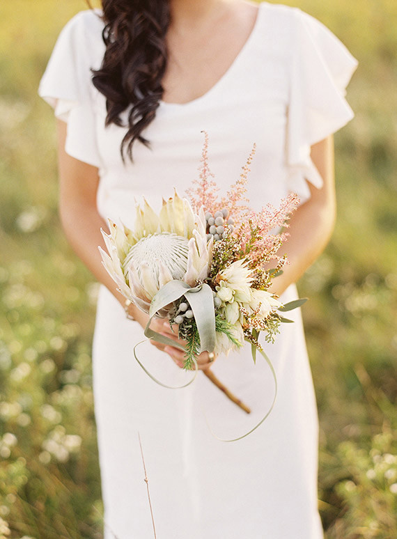 Pastel protea bouquet