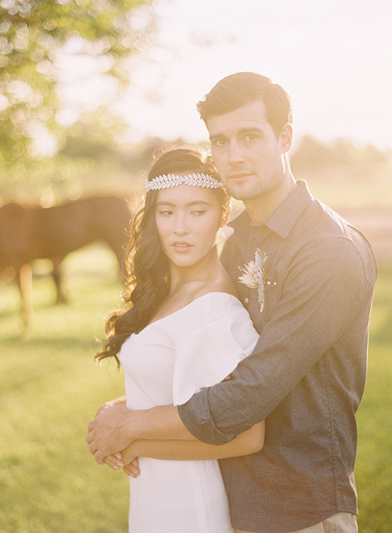 Bohemian ranch sunset portrait