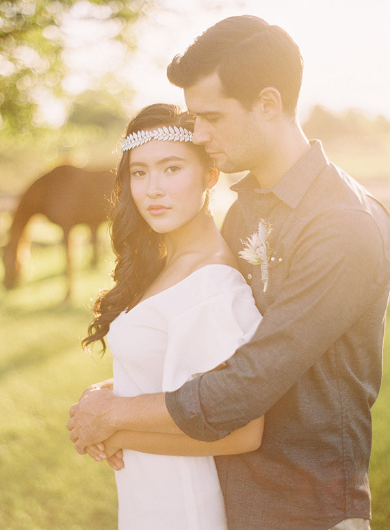 Bohemian ranch sunset portrait
