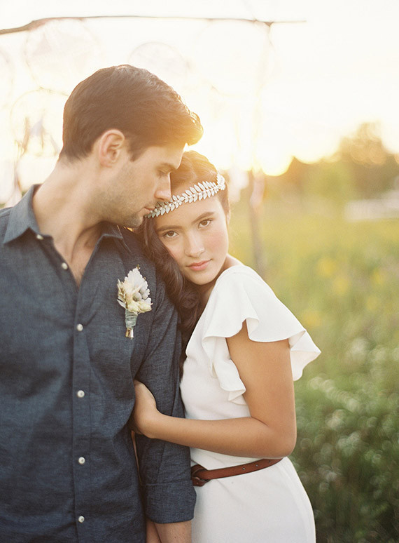 Bohemian ranch sunset portrait