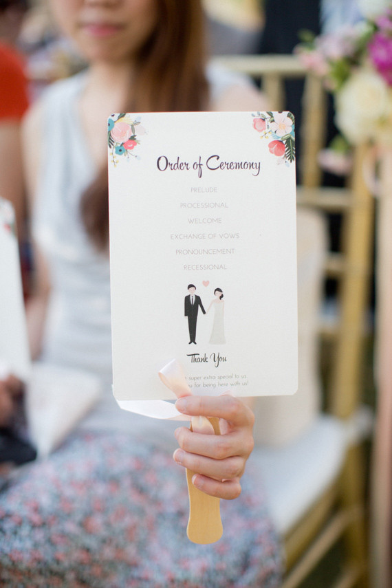 Ceremony program on stick