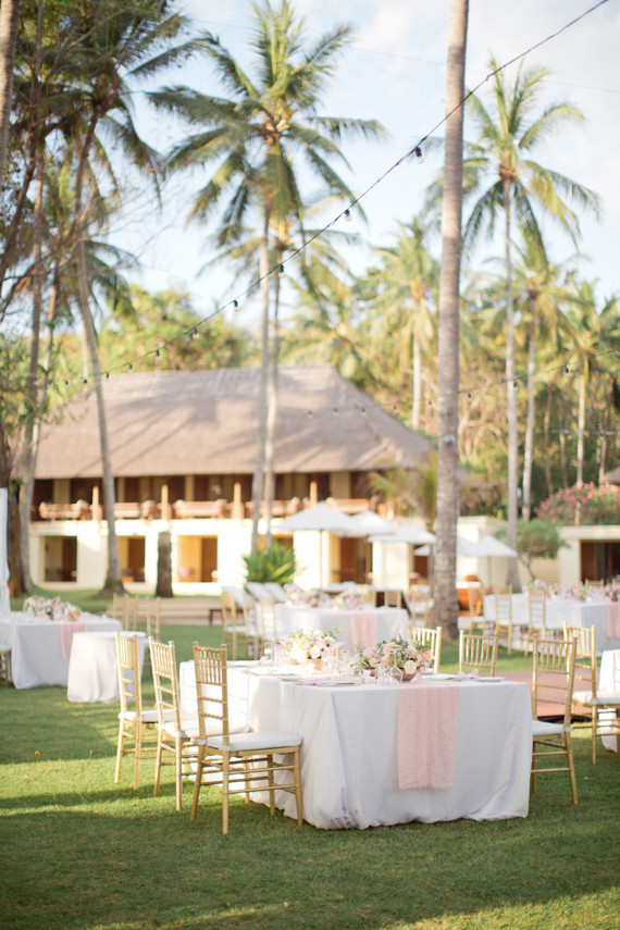 Bali beach reception