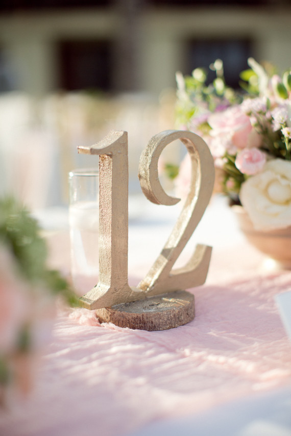 Gold table number Inspiration