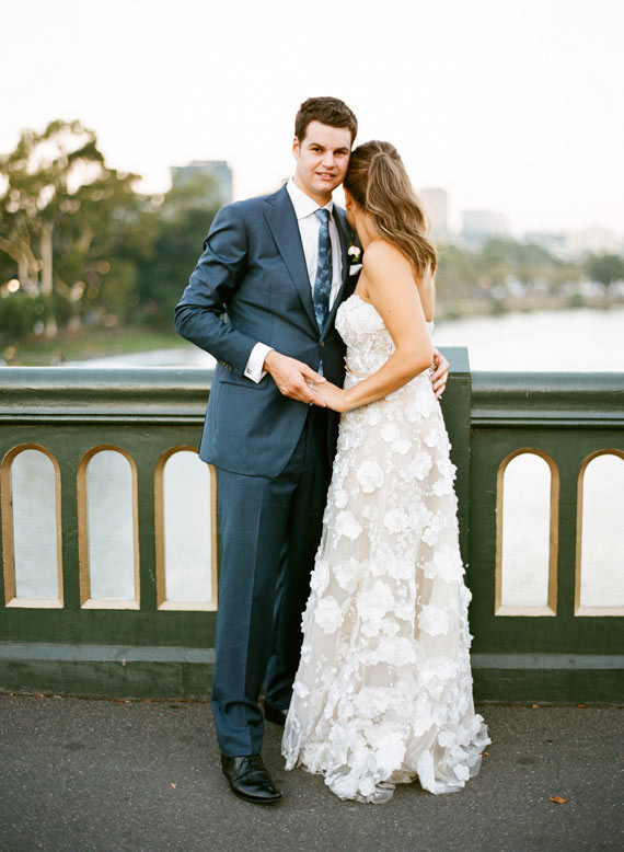 Outdoor wedding portrait