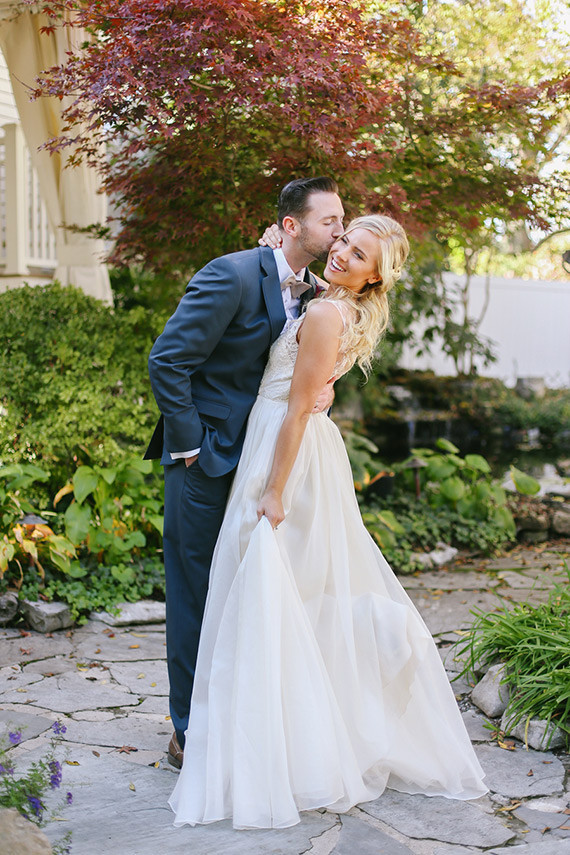 Outdoor wedding portrait