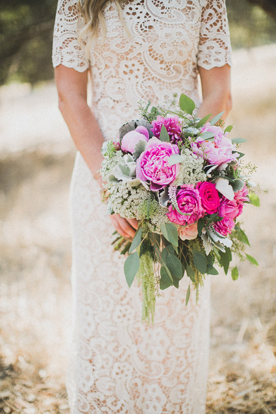 Fuchsia and light pink bouquet