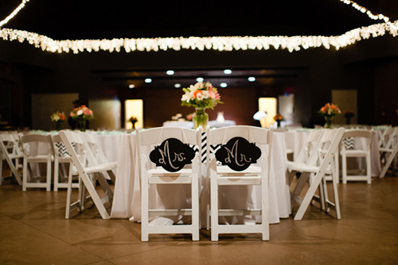 Navy and gold wedding reception