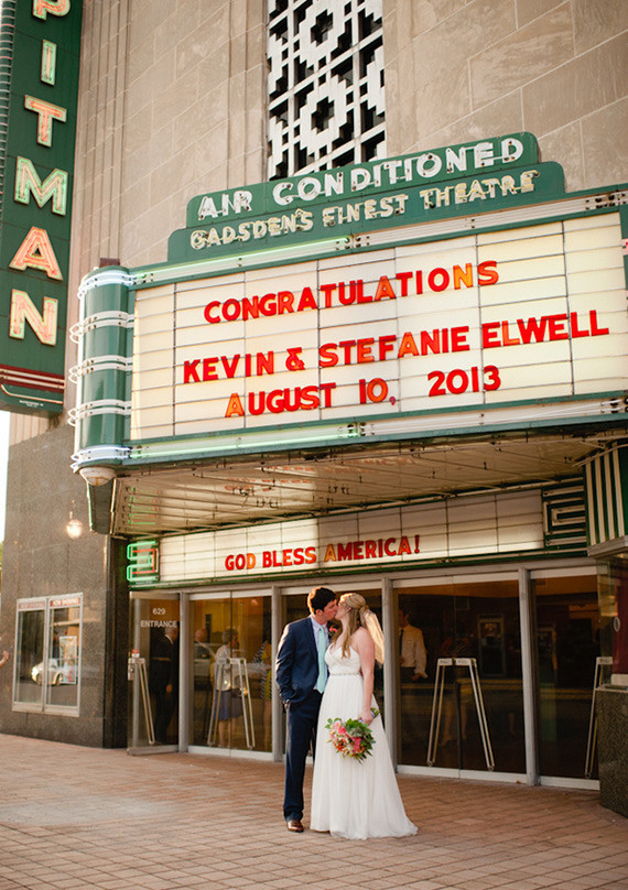 Cinema wedding portrait