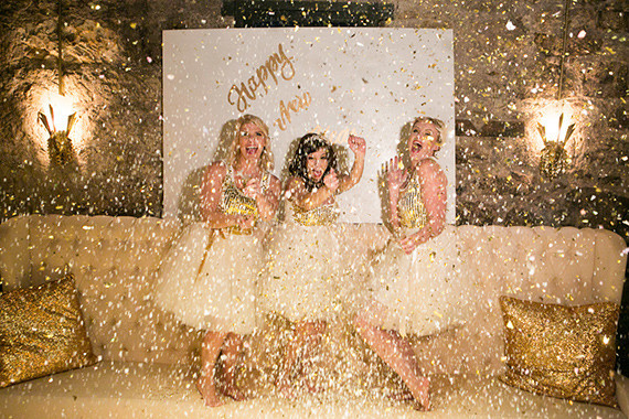 New Years glitter portrait