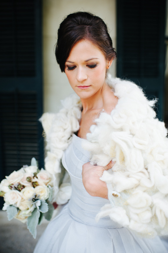 White fur shawl