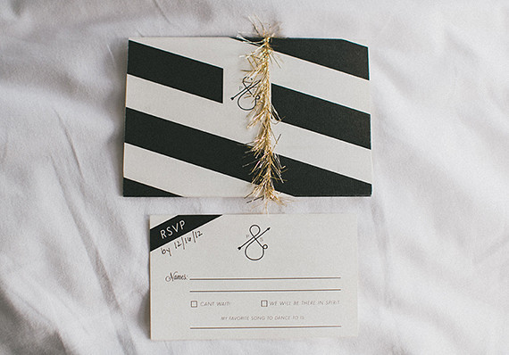 White and black invitation