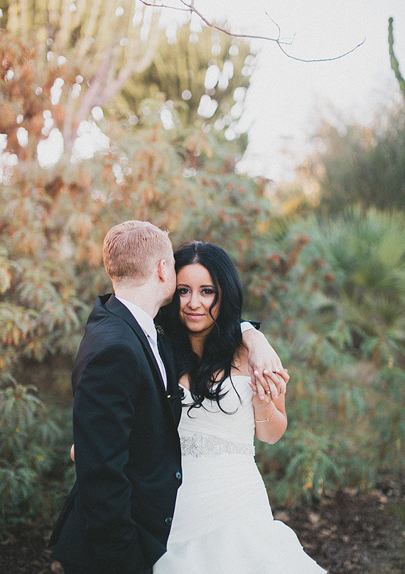 Outdoor wedding portrait
