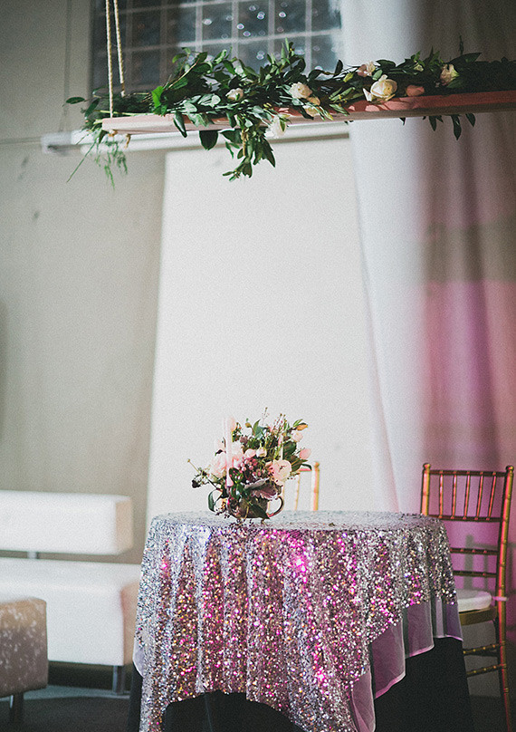 New Year's Eve wedding tablescape