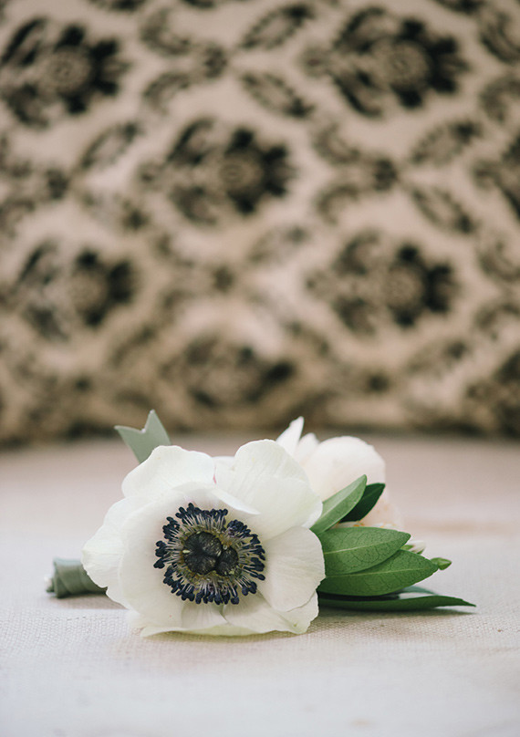 Anemone boutonniere Inspiration