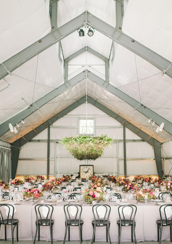 Modern ranch wedding reception