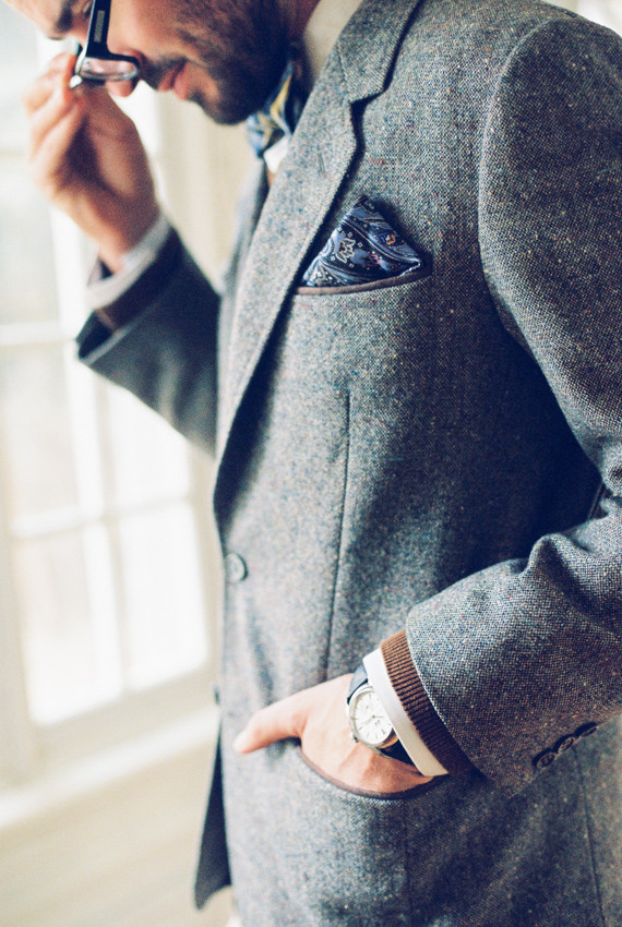 Classic men's wedding grey suit