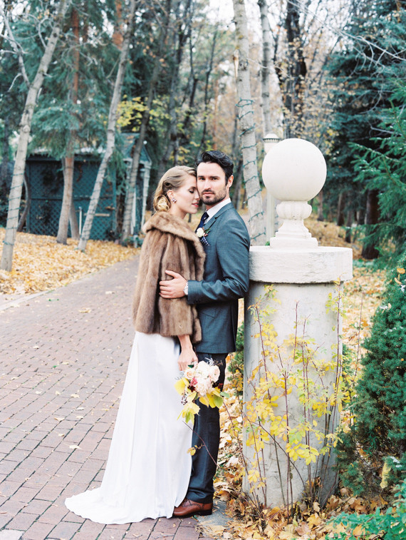 Classic wedding outdoor portrait