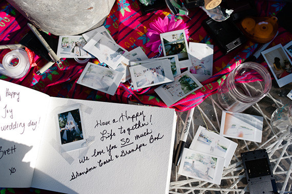 Modern Mexican themed polaroid guestbook