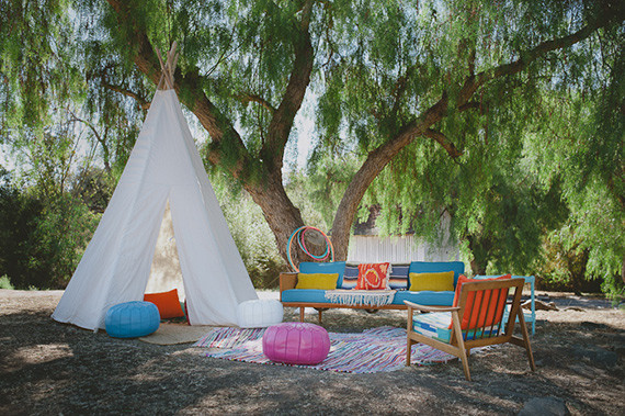 Modern Mexican themed lounge area
