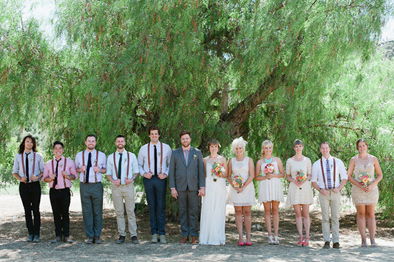 Outdoor wedding party