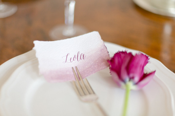 Watercolor escort card