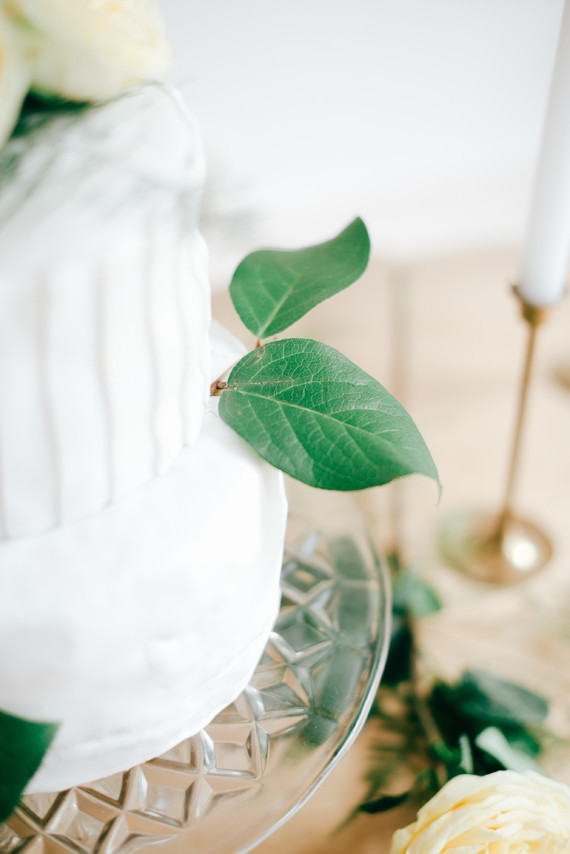 White wedding cake
