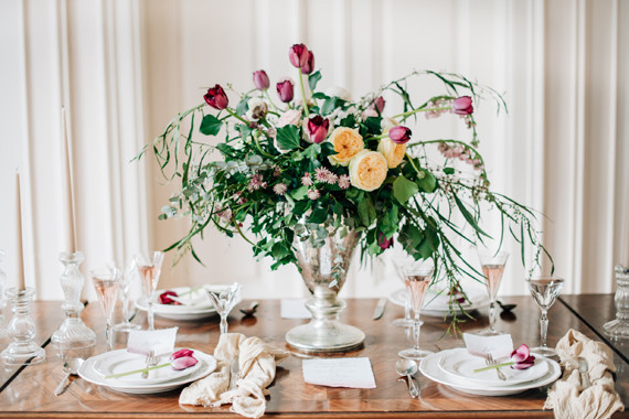 Tulip floral centerpiece