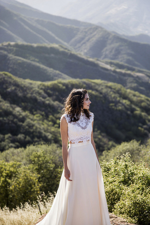 Two-piece wedding dress