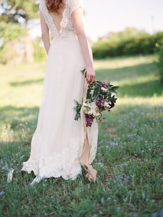Purple and white bouquet