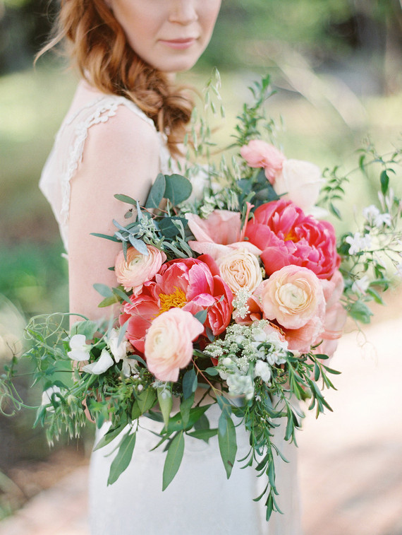 Pink peony bouquet