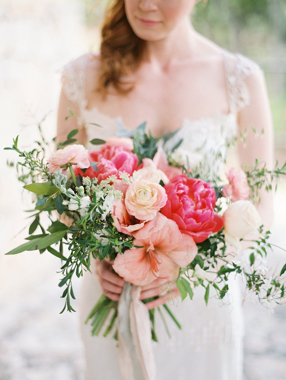 Pink peony bouquet