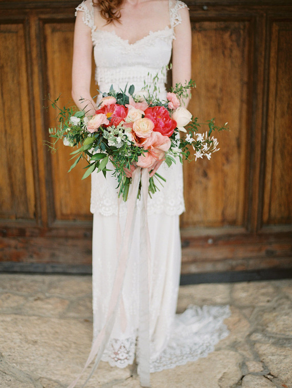 Pink peony bouquet