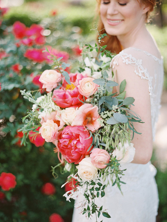 Pink peony bouquet