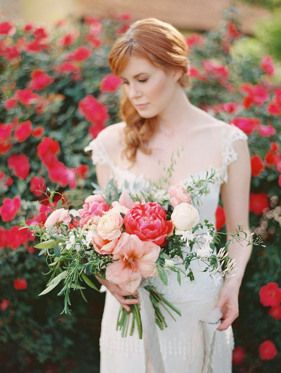 Pink peony bouquet