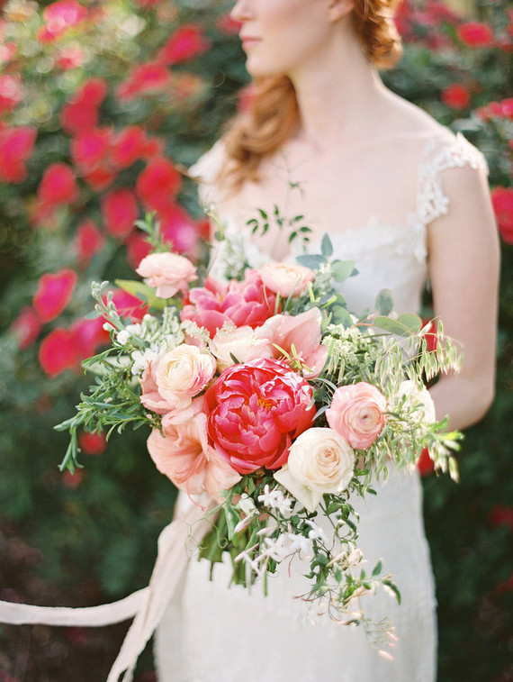 Pink peony bouquet