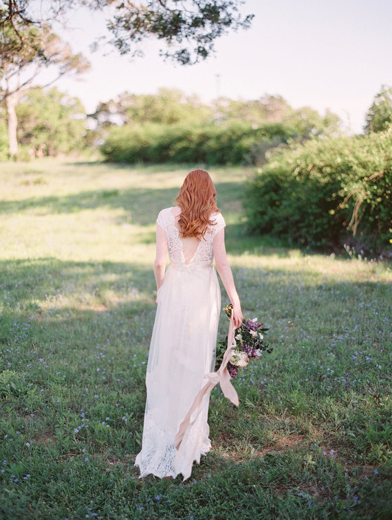 Purple and white bouquet