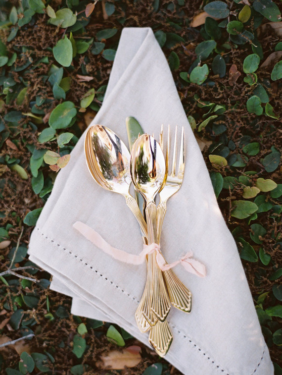 Gold flatware