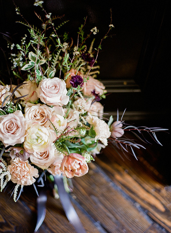 Blush and blue bouquet