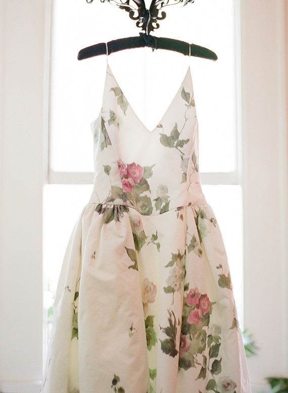 Floral reception dress