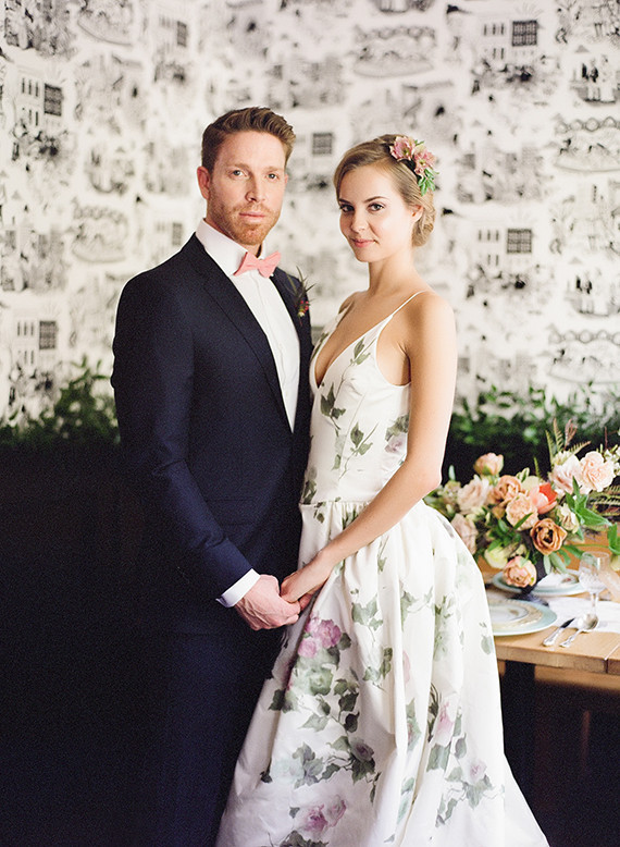 Floral reception dress