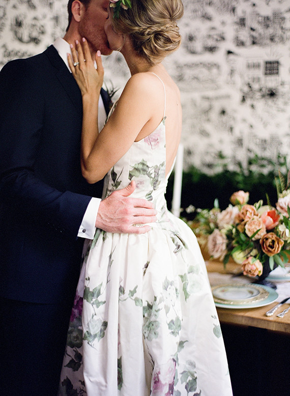 Floral reception dress