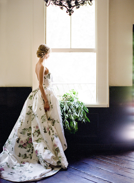 Floral reception dress