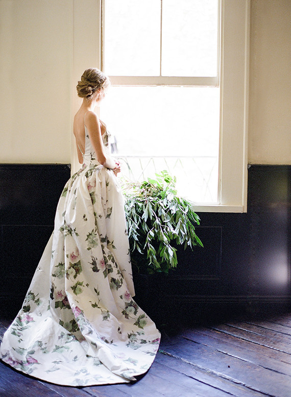 Floral reception dress