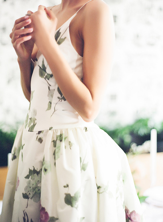 Floral reception dress