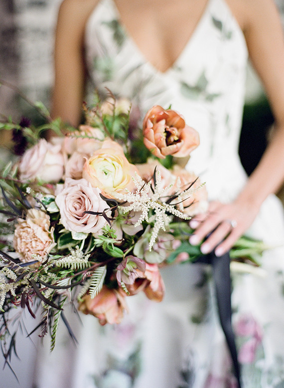 Floral reception dress