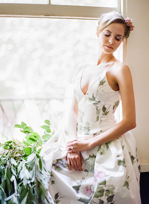 Floral reception dress