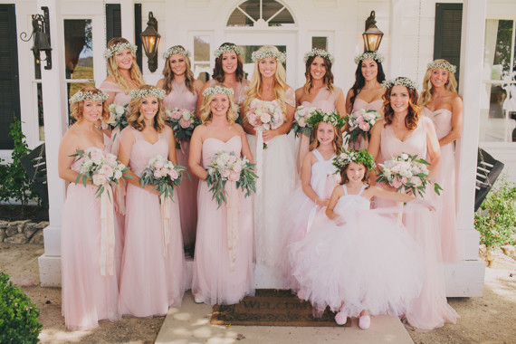 Pink bridesmaid dresses