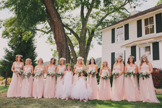 Pink bridesmaid dresses
